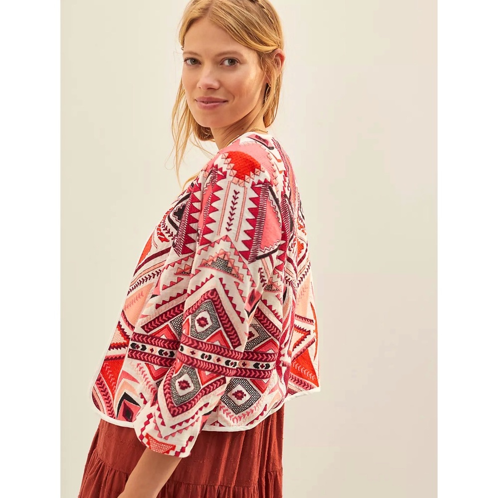 NWT Anthropologie Abstract Geo Quilted Jacket - XS, S - Picture 4 of 8
